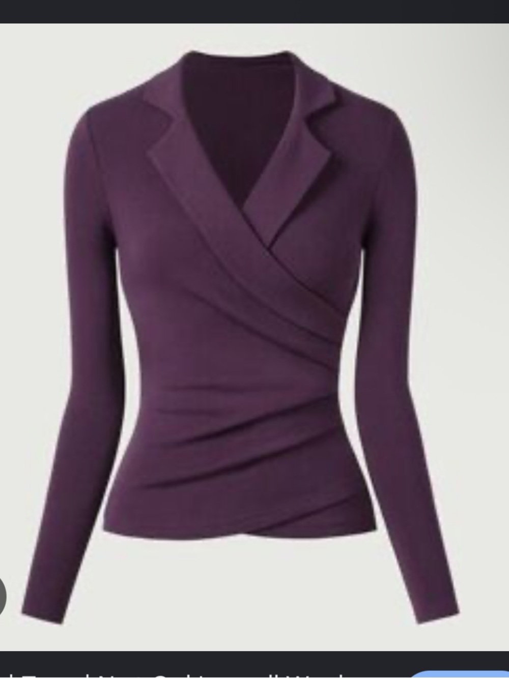 OGL Purple Wrap-Style V-Neck Sweater